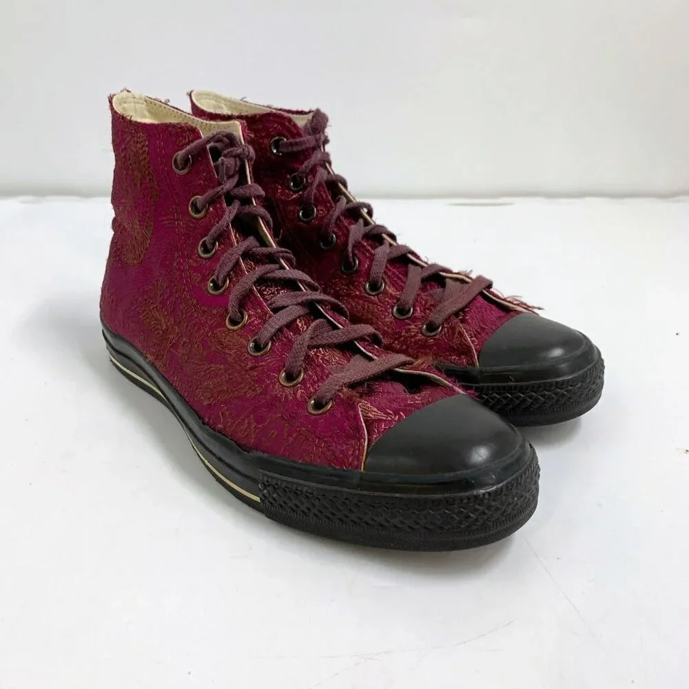 Converse Adults Unisex Embroidered Brocade High Top Lace Up Sneakers SZ 9M/11W - Picture 2 of 12